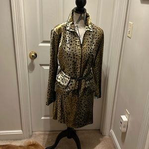 Fully lined 2 piece Velvet Leopard skirt suit!
